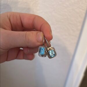 Elegant Blue Gemstone Earrings